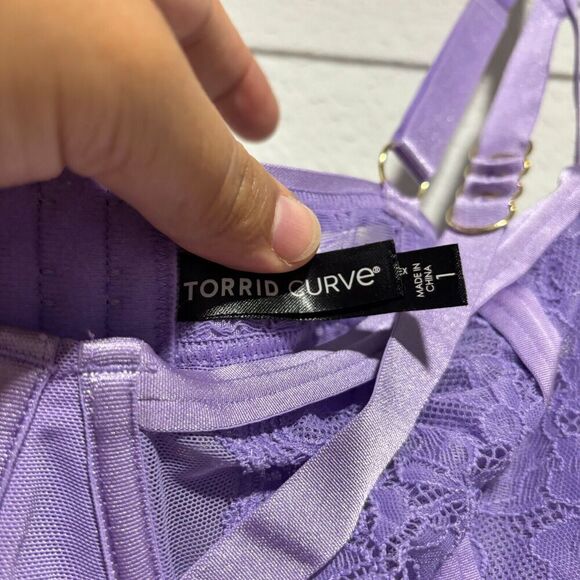 Torrid Curve Bralette Bra 1 Bougainvillea Straps And Lace Underwired Adjustable - Picture 10 of 11